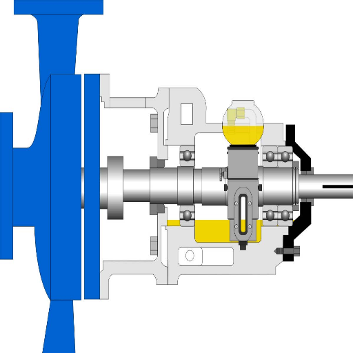 What role does bearing housing play in preventing over-lubrication?