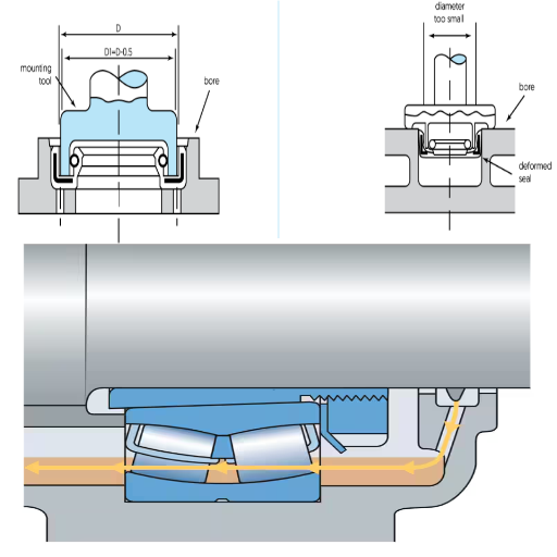 How do oil seals differ from grease seals in bearing applications