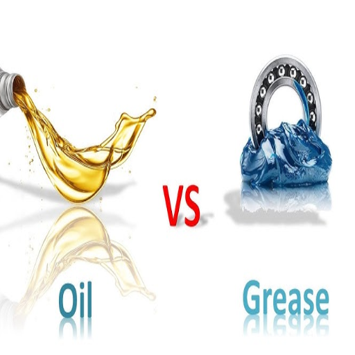 What are the key differences between grease and oil for bearing lubrication